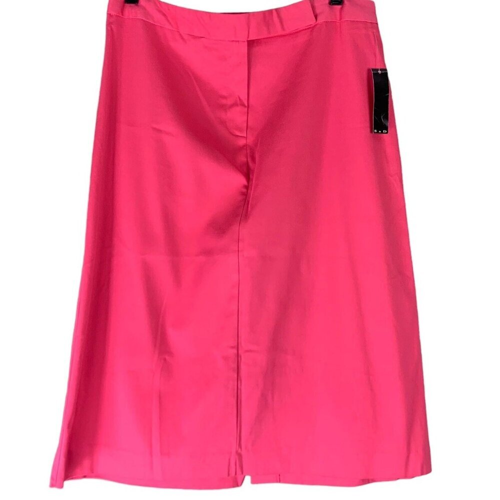 Vintage Skirt Size 10 Pink Midi Skirt Back Slit Womens S&D NEW